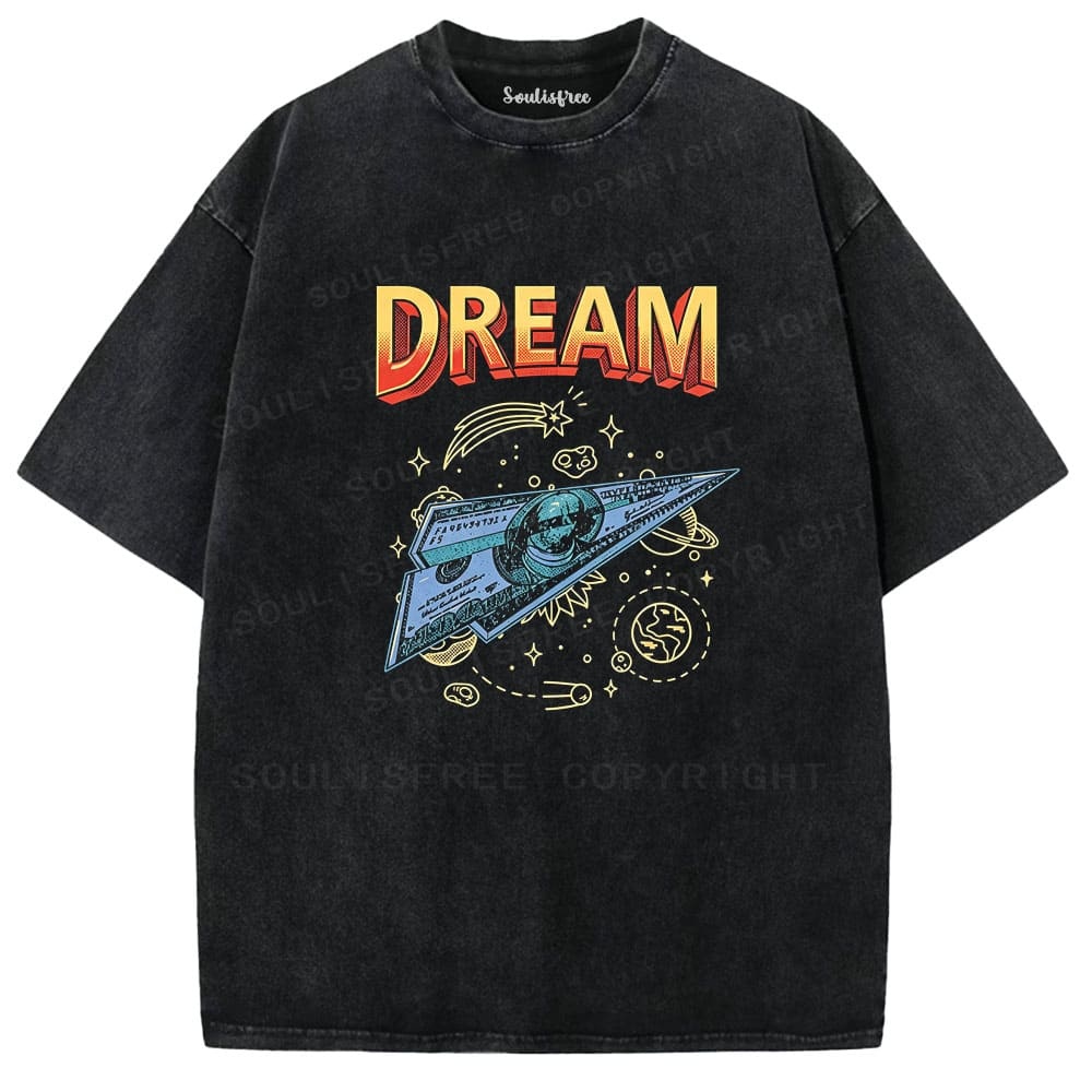 Designed Soulisfree Wander into Dream Spores Artistic Washed Tee | Soulisfree