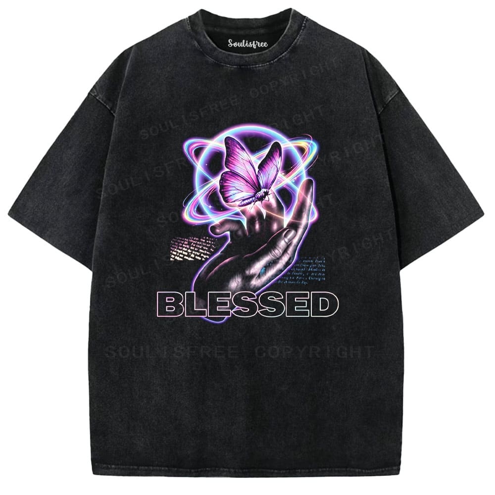 Designed Soulisfree Wander into Dream Spores Artistic Washed Tee | Soulisfree