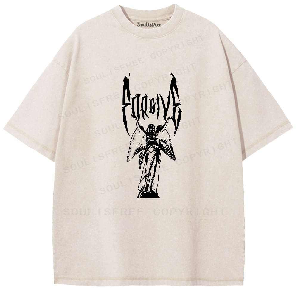 Soulisfree Fallen Angel Gothic Metal Washed Tee