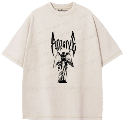 Soulisfree Fallen Angel Gothic Metal Washed Tee