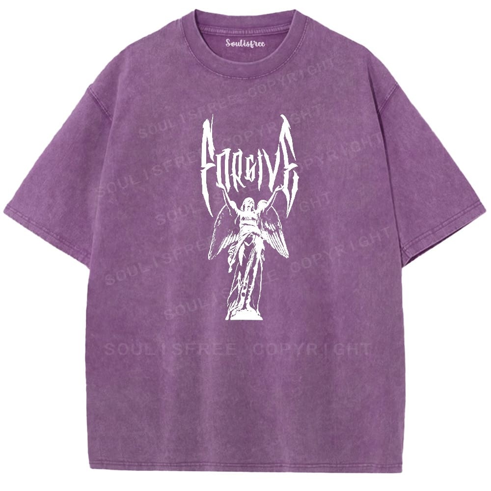 Soulisfree Fallen Angel Gothic Metal Washed Tee