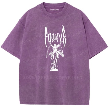Soulisfree Fallen Angel Gothic Metal Washed Tee