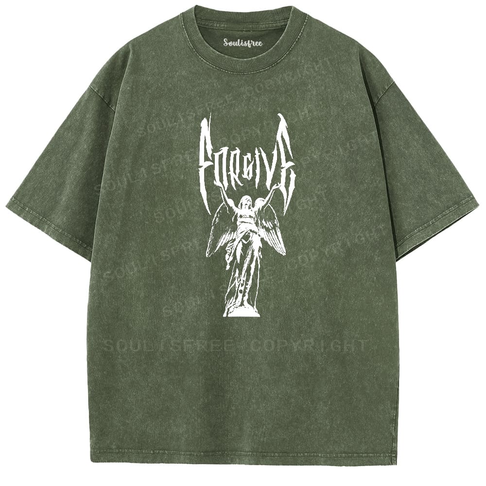 Soulisfree Fallen Angel Gothic Metal Washed Tee