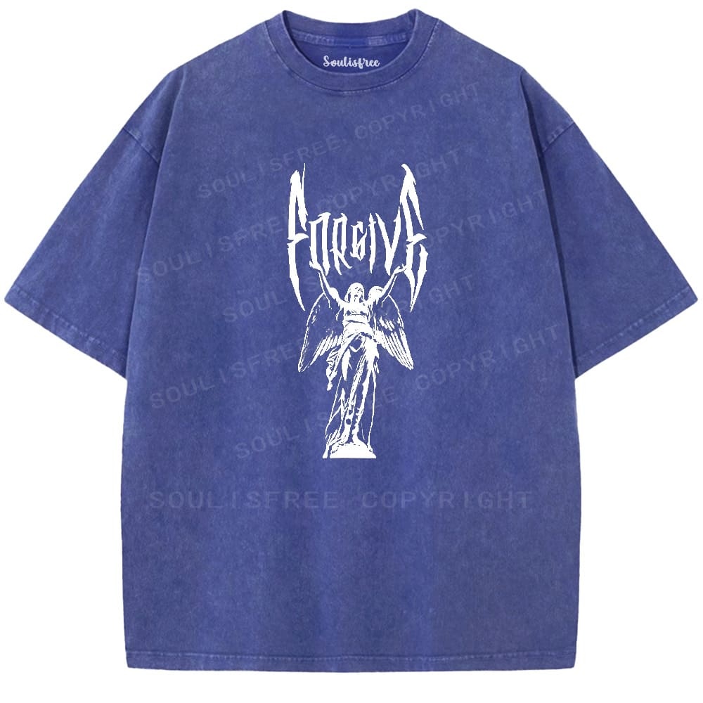 Soulisfree Fallen Angel Gothic Metal Washed Tee