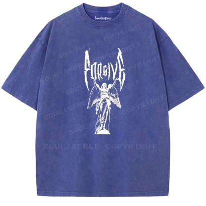 Soulisfree Fallen Angel Gothic Metal Washed Tee