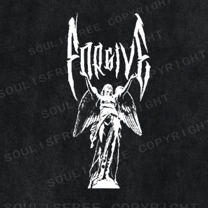 Soulisfree Fallen Angel Gothic Metal Washed Tee