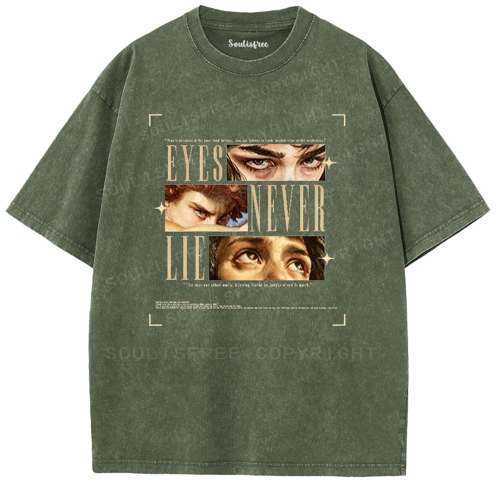 Soulisfree Gaze of Truth Vintage Graphic  Washed Tee