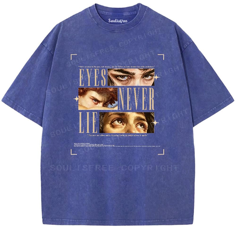 Soulisfree Gaze of Truth Vintage Graphic  Washed Tee