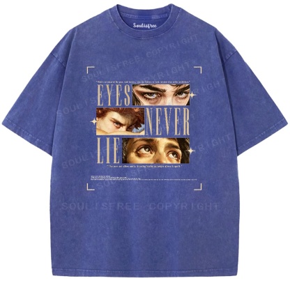 Soulisfree Gaze of Truth Vintage Graphic  Washed Tee