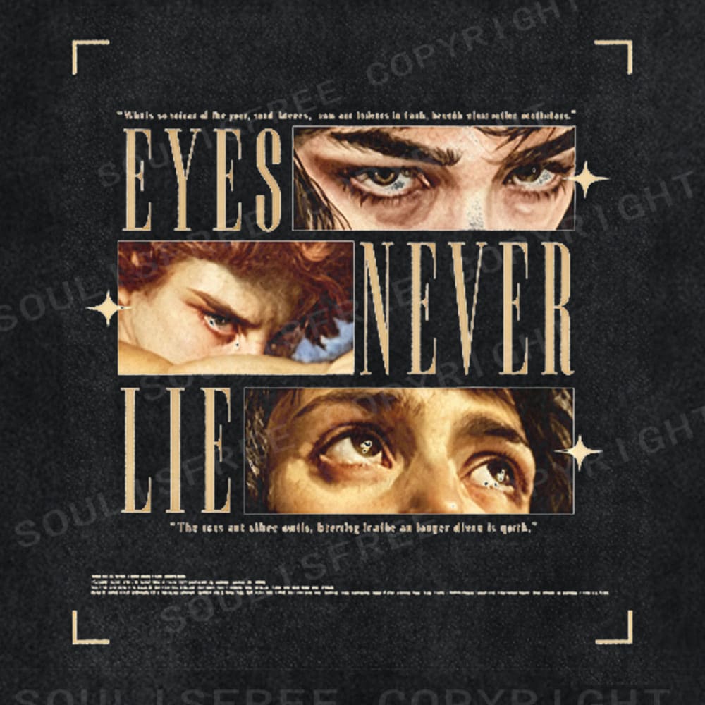 Soulisfree Gaze of Truth Vintage Graphic  Washed Tee