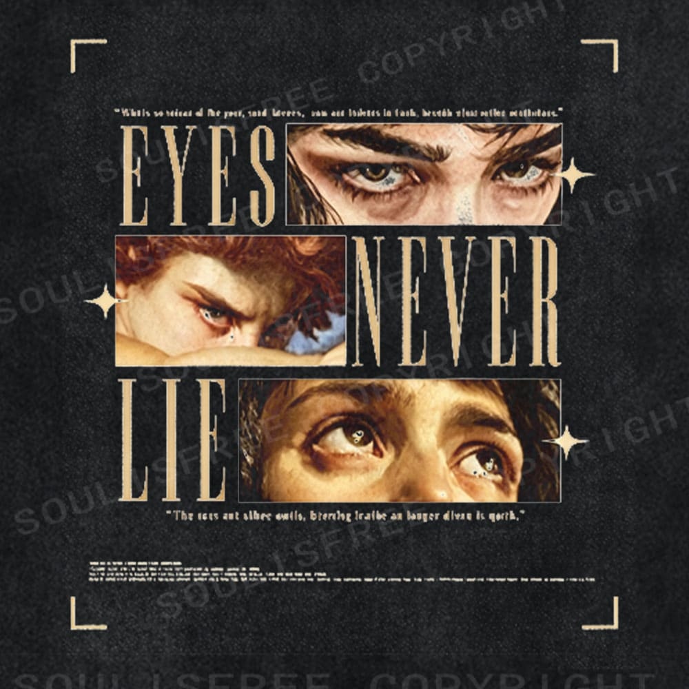 Soulisfree Gaze of Truth Vintage Graphic  Washed Tee