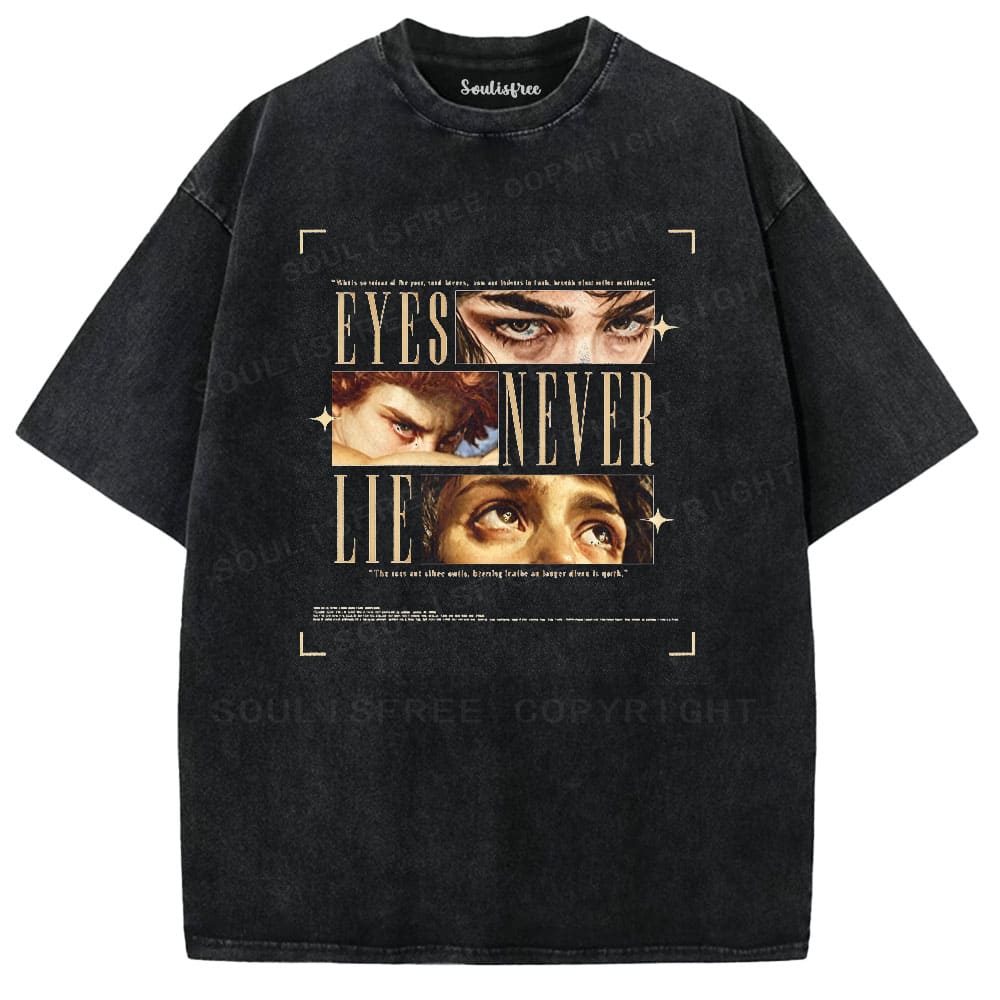 Soulisfree Gaze of Truth Vintage Graphic  Washed Tee