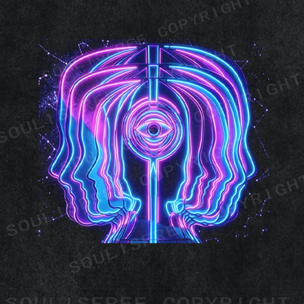 Soulisfree Digital Consciousness Awakening Third Eye Washed Tee