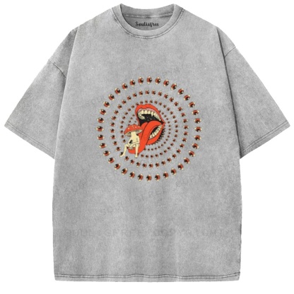 Soulisfree All-Seeing Mouth Statement  Washed Tee
