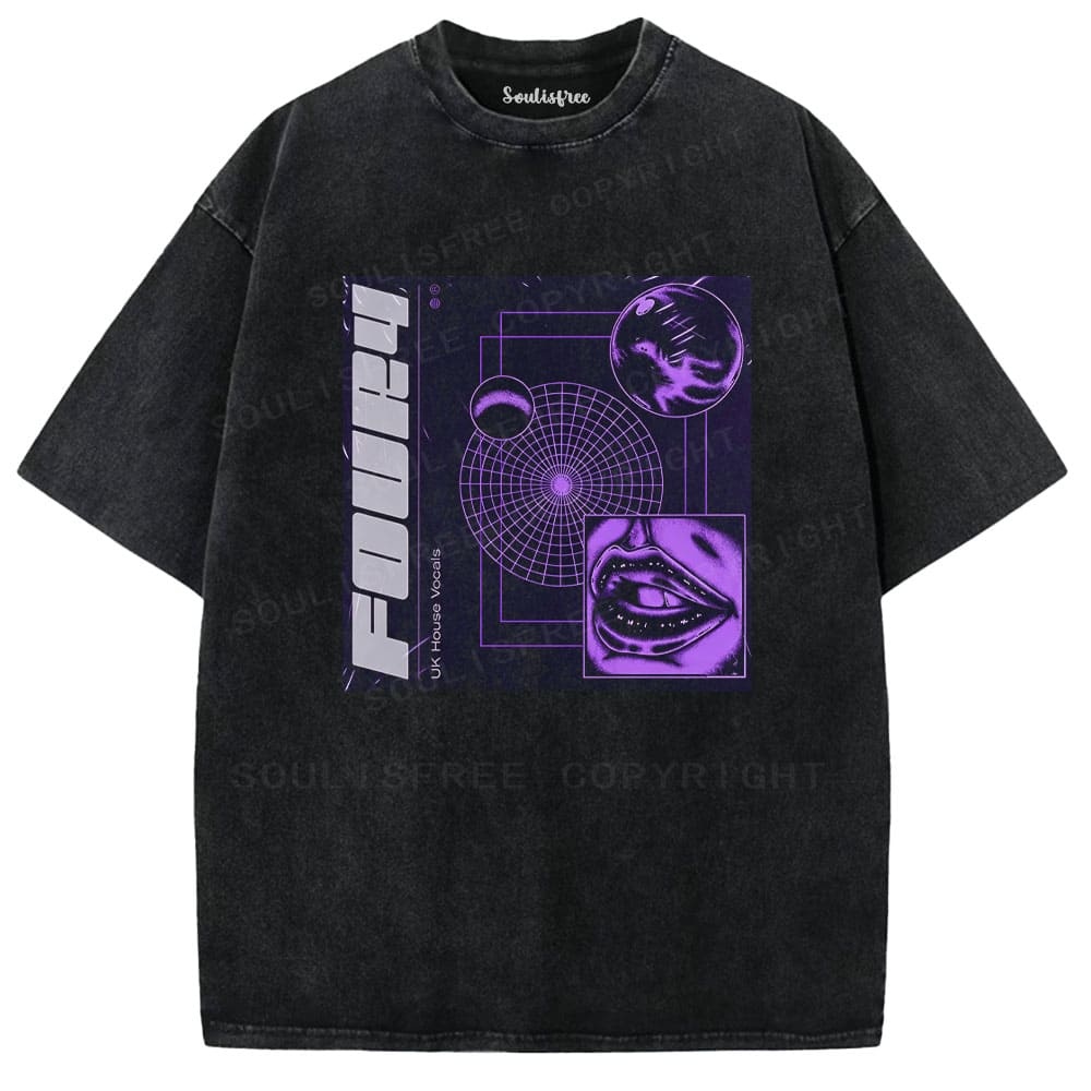 Designed Soulisfree Wander into Dream Spores Artistic Washed Tee | Soulisfree