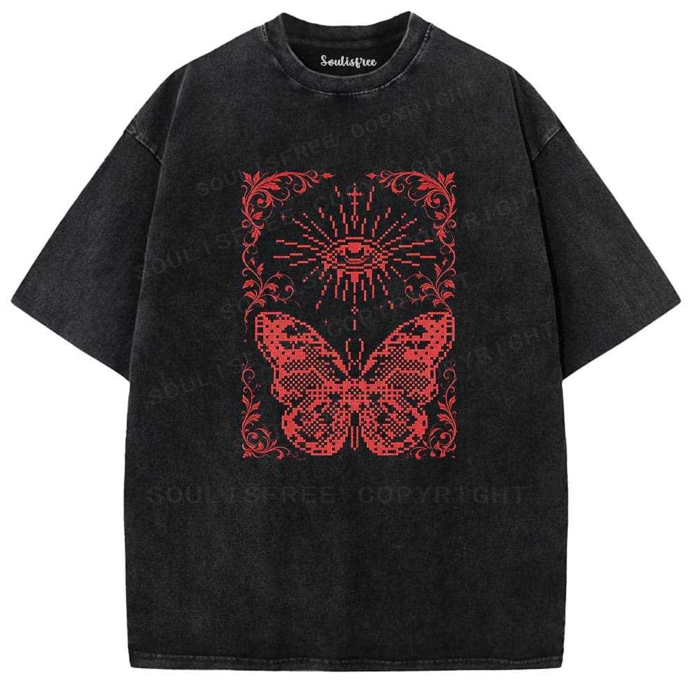 Designed Soulisfree Wander into Dream Spores Artistic Washed Tee | Soulisfree