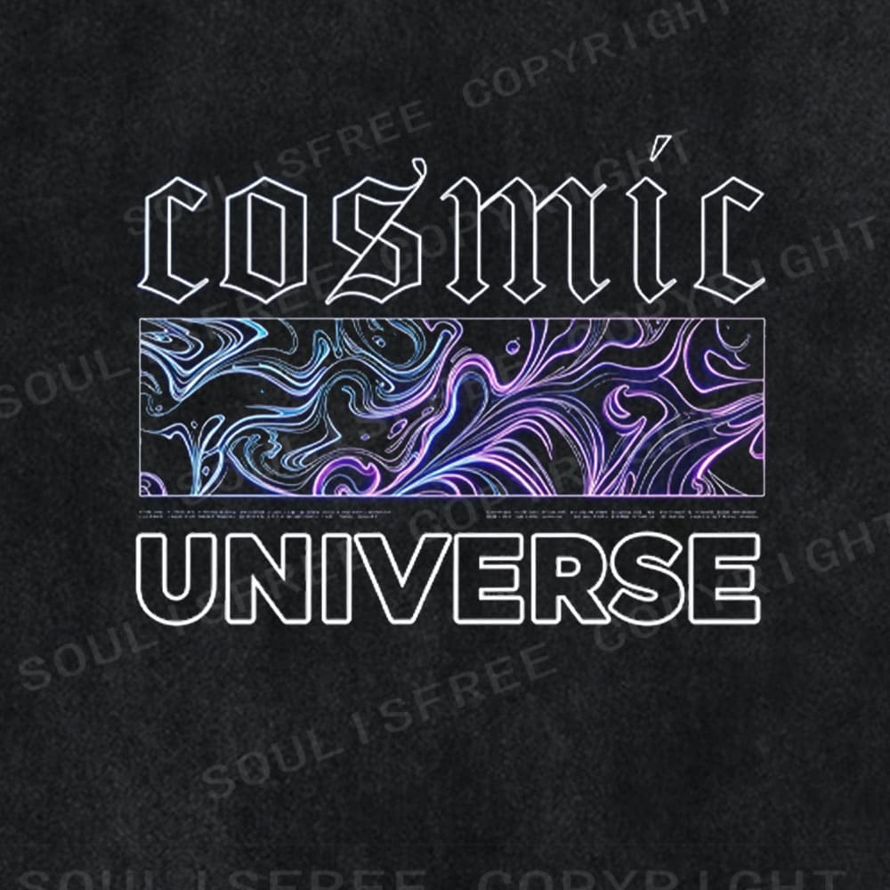 Soulistree Abstract Nebula Cosmic Universe Washed Tee