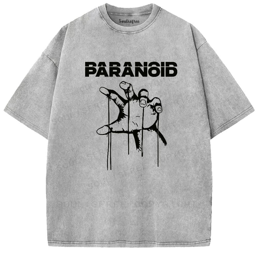 Soulistree Hand Graffiti Print Washed Tee