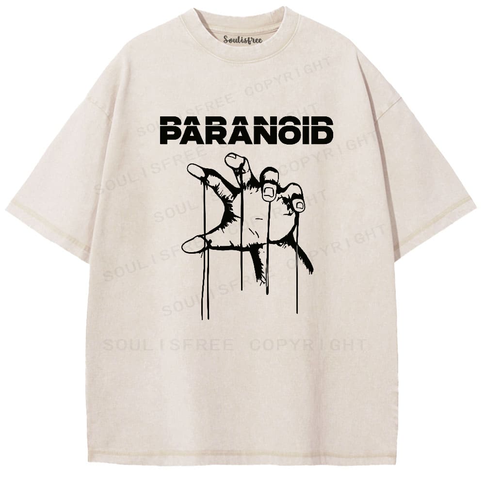 Soulistree Hand Graffiti Print Washed Tee