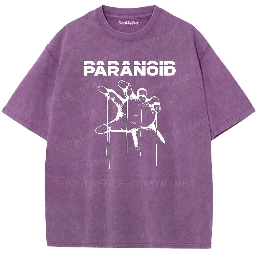 Soulistree Hand Graffiti Print Washed Tee