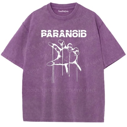 Soulistree Hand Graffiti Print Washed Tee