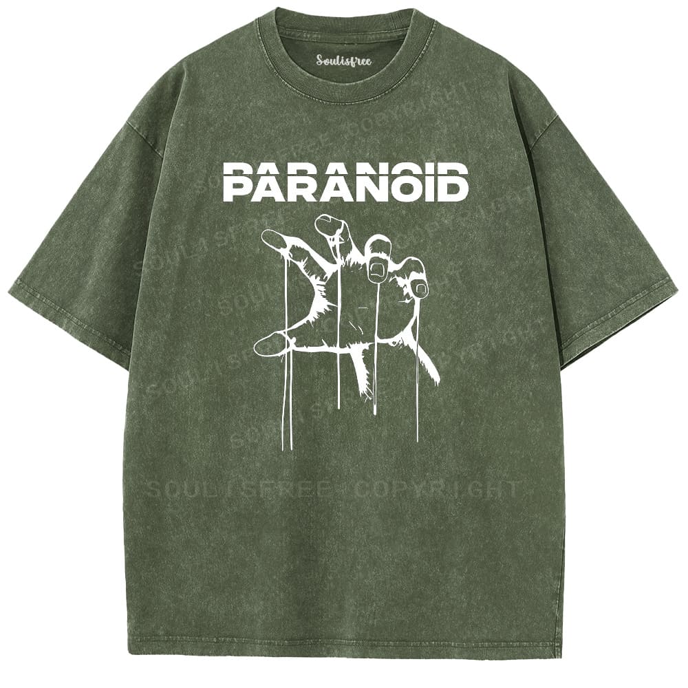 Soulistree Hand Graffiti Print Washed Tee