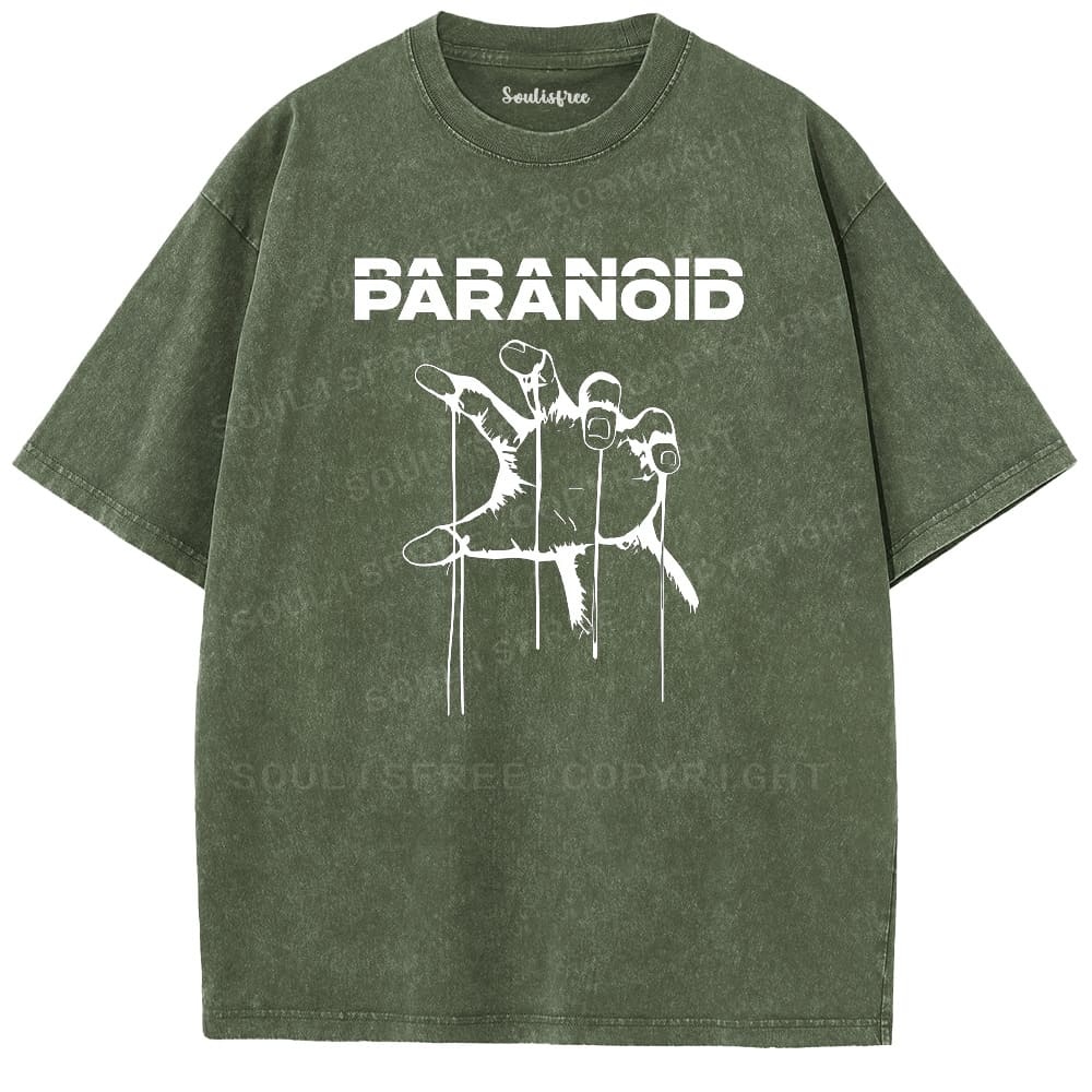 Soulistree Hand Graffiti Print Washed Tee