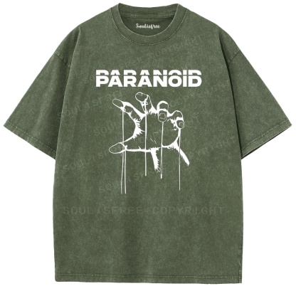 Soulistree Hand Graffiti Print Washed Tee