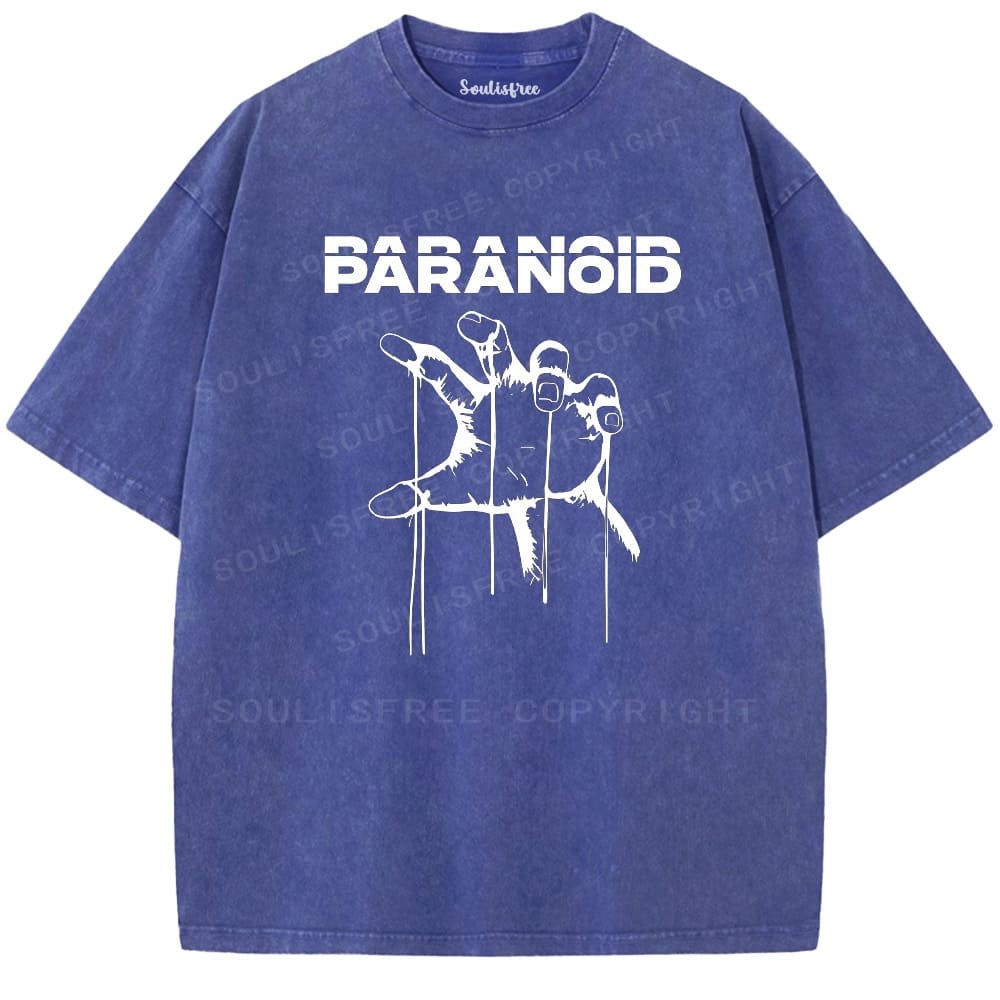 Soulistree Hand Graffiti Print Washed Tee