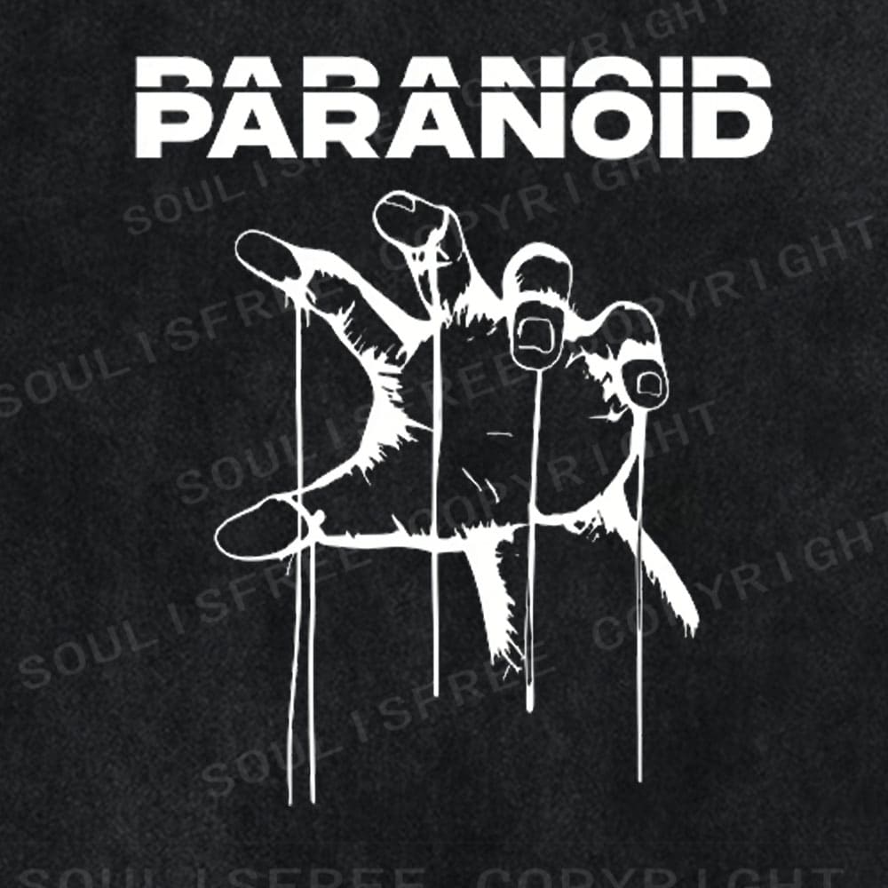 Soulistree Hand Graffiti Print Washed Tee