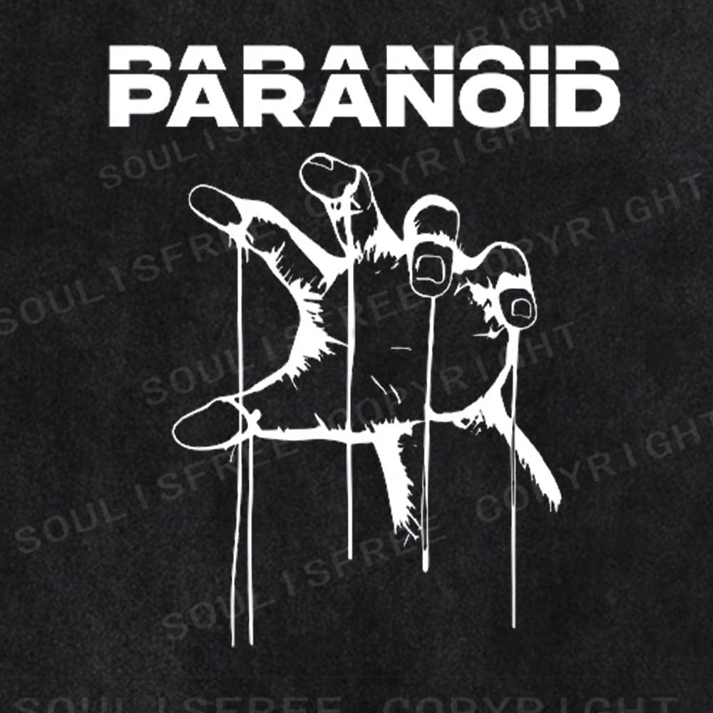 Soulistree Hand Graffiti Print Washed Tee