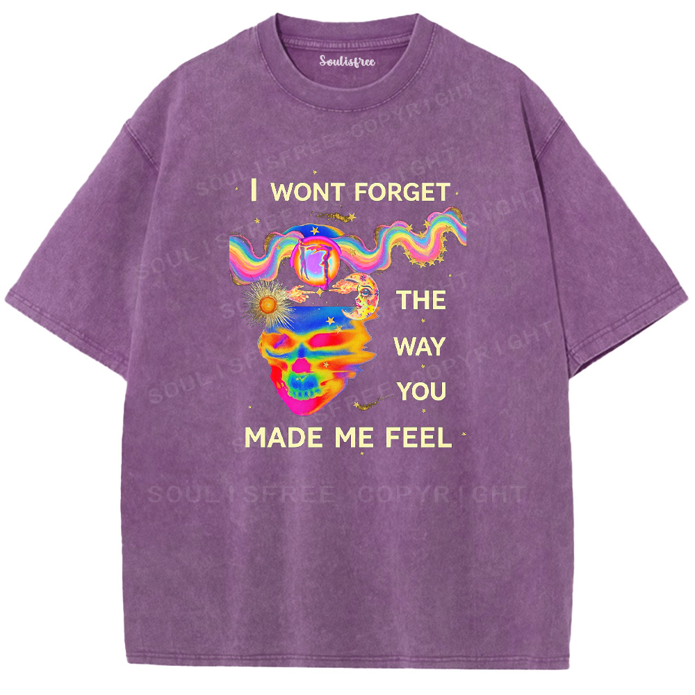 Soulistree Rainbow Skull Memory Washed Tee
