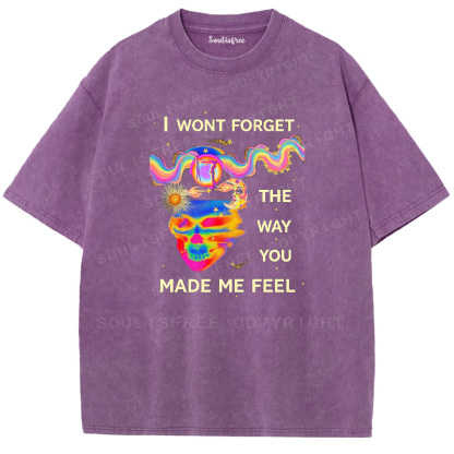 Soulistree Rainbow Skull Memory Washed Tee