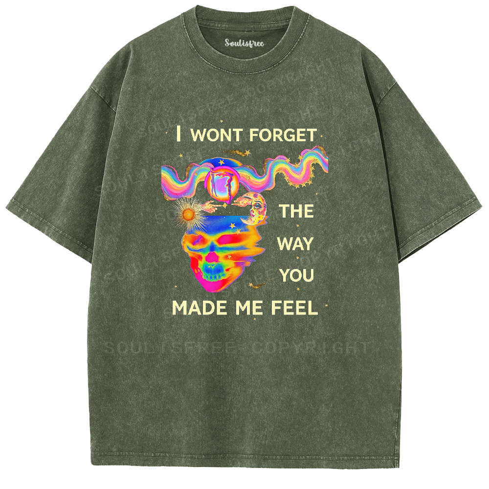 Soulistree Rainbow Skull Memory Washed Tee