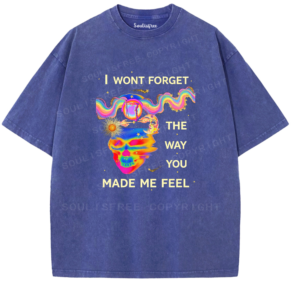 Soulistree Rainbow Skull Memory Washed Tee