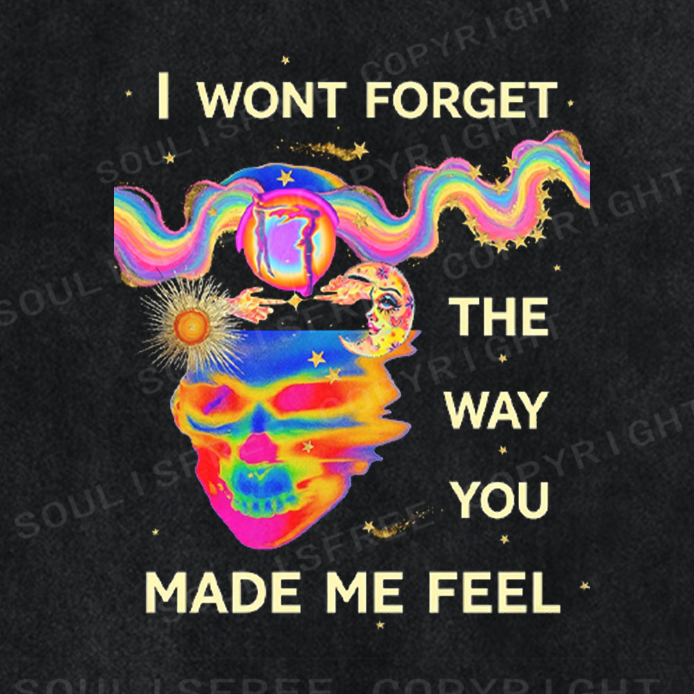 Soulistree Rainbow Skull Memory Washed Tee