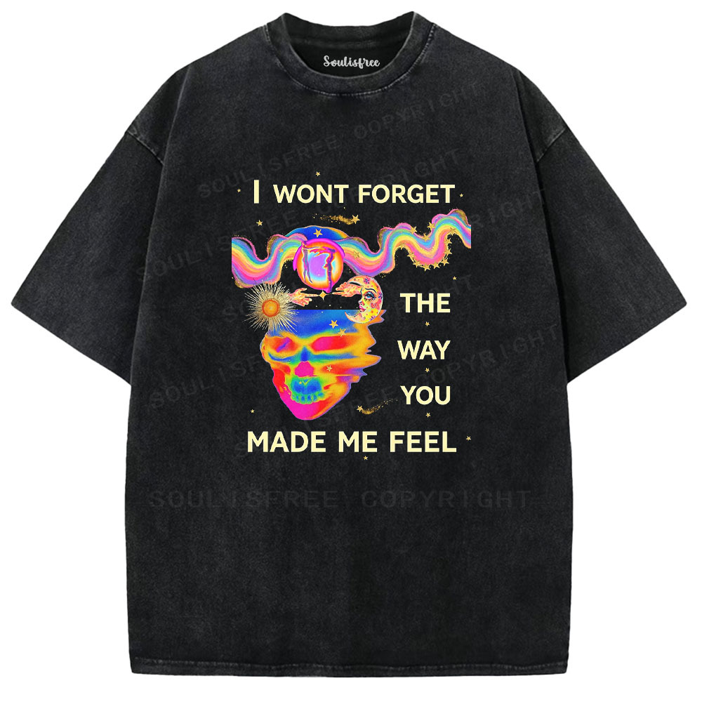 Soulistree Rainbow Skull Memory Washed Tee