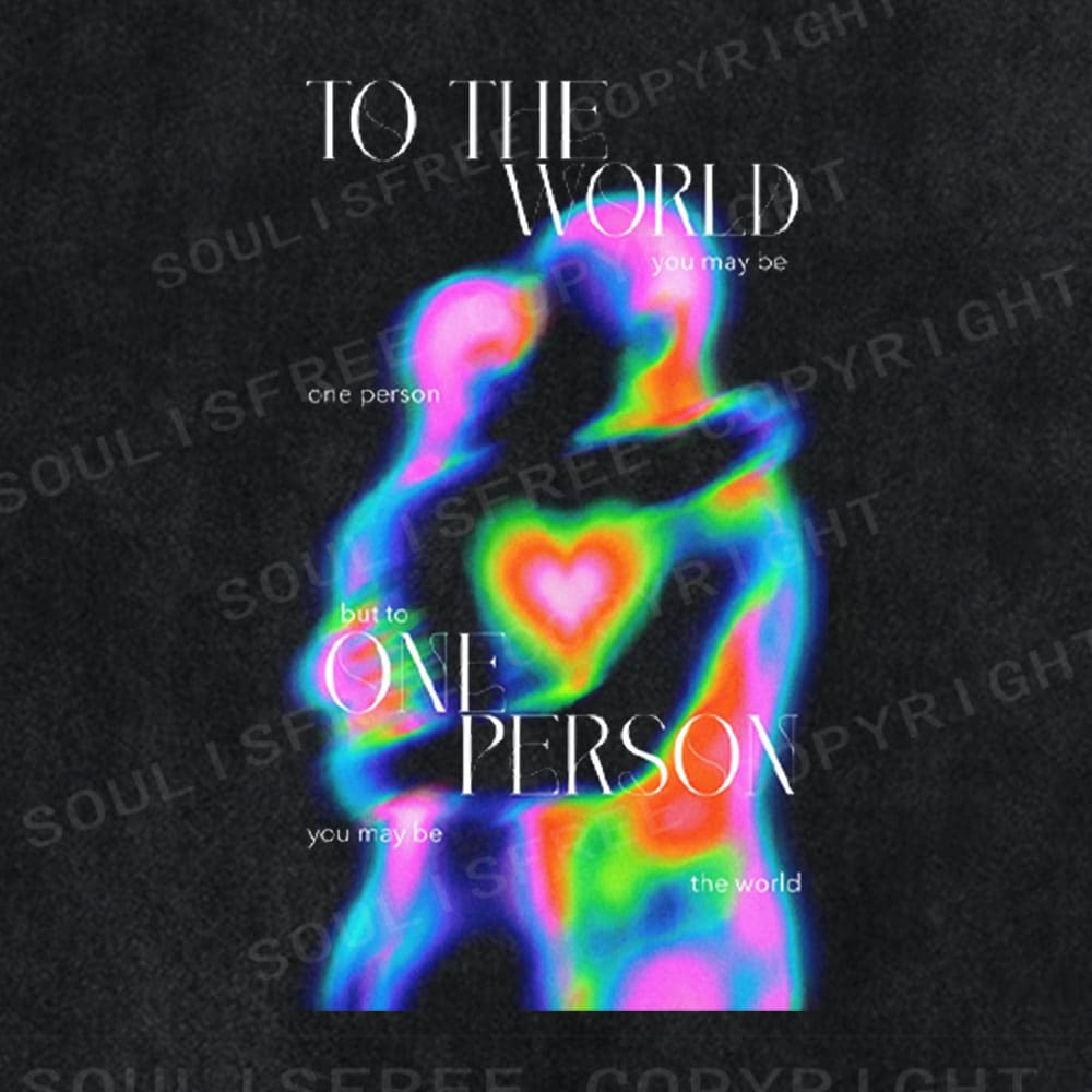 Soulisfree You Are My World Washed Tee