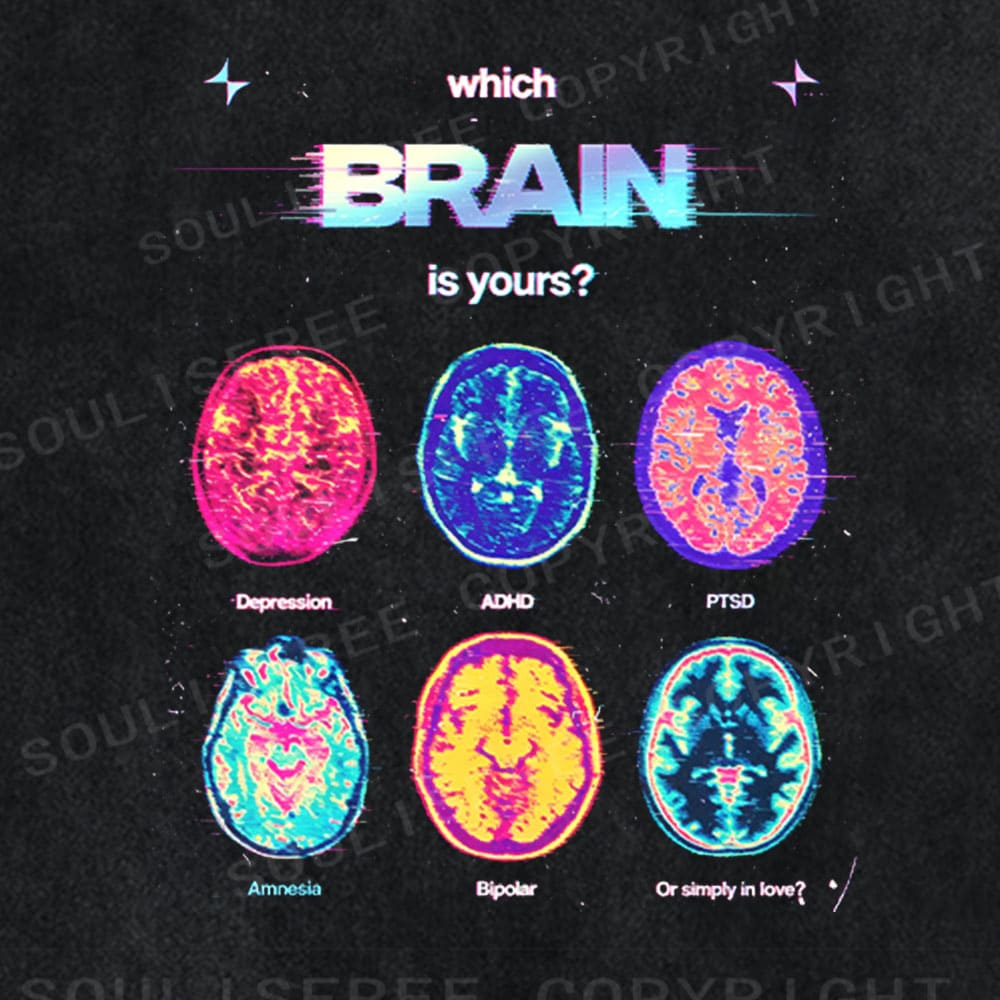 Soulisfree Which Brain Is Yours Washed Tee