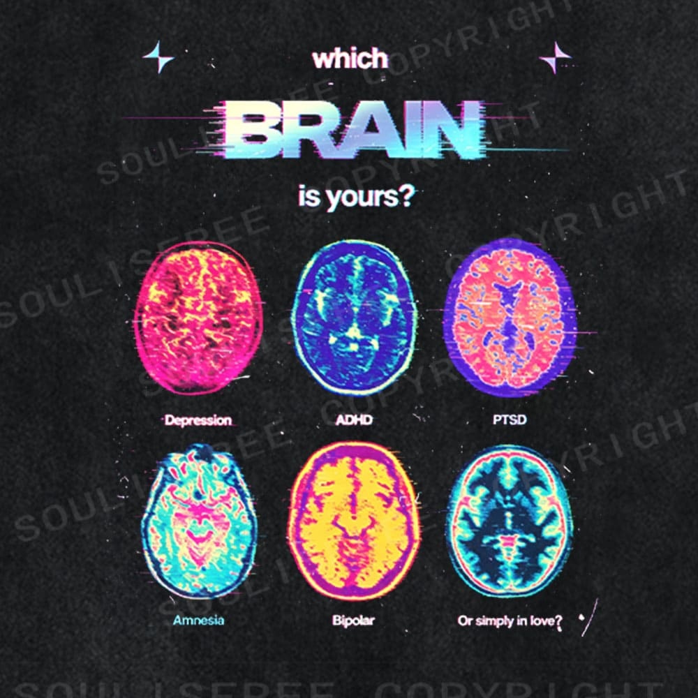 Soulisfree Which Brain Is Yours Washed Tee