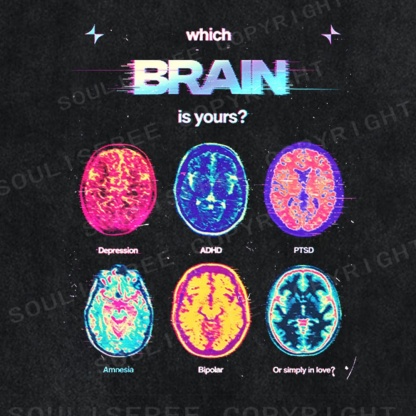 Soulisfree Which Brain Is Yours Washed Tee