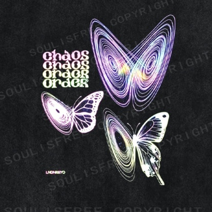 Soulisfree Chaos & Order Butterfly Washed Tee