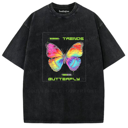 Soulisfree Trends Butterfly Digital Washed Tee
