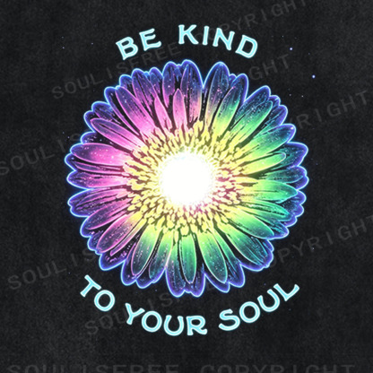 Soulisfree Be Kind Rainbow Flower Washed Tee