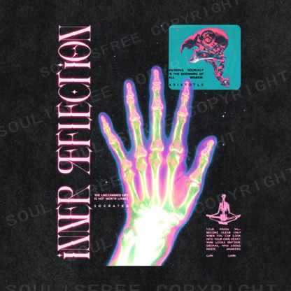 Soulisfree Inner Reflection Skeleton Hand Washed Tee