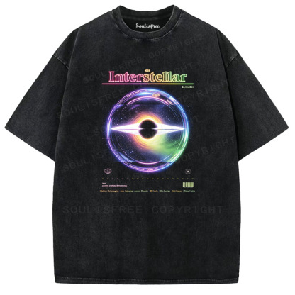 Soulisfree Interstellar Black Hole Washed Tee