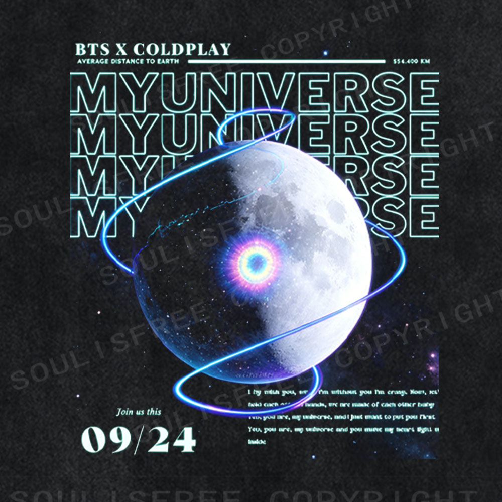 Soulisfree You Are My Universe Washed Tee