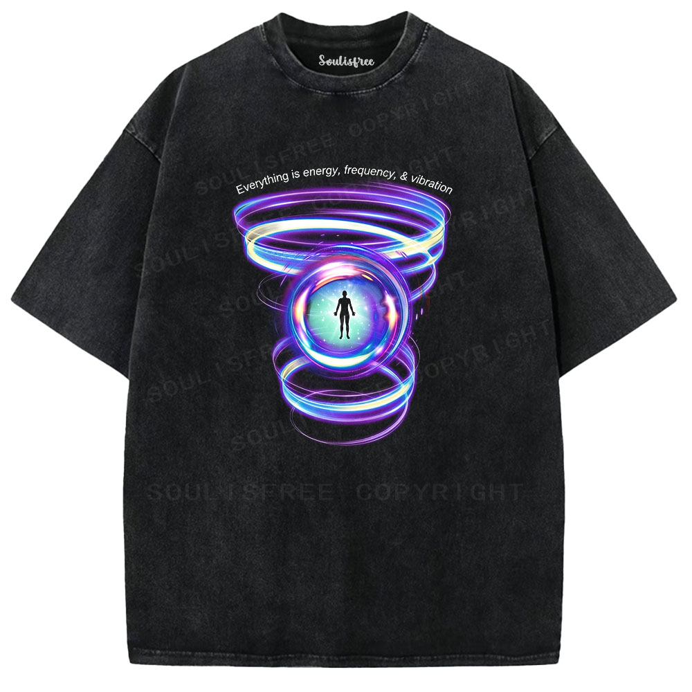 Soulisfree Frequency Human Cosmic Resonance Washed Tee