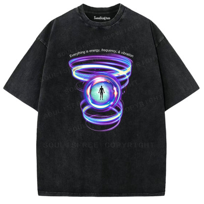 Soulisfree Frequency Human Cosmic Resonance Washed Tee