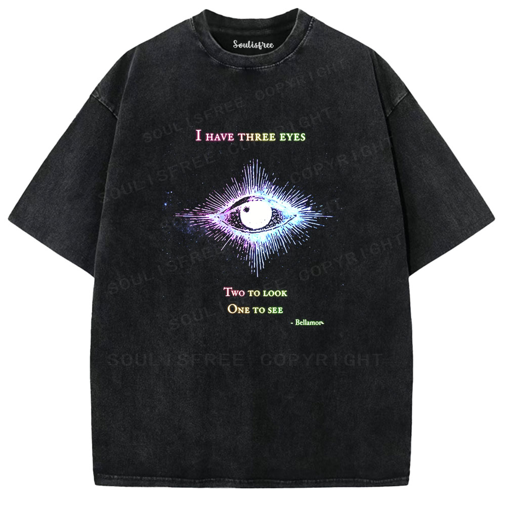 Soulisfree I Have Three Eyes Washed Tee